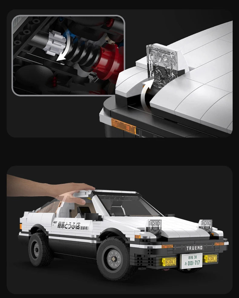 Ae86 Trueno® Initial D RC version | 1324 PCS MOC Building block car (RC version)